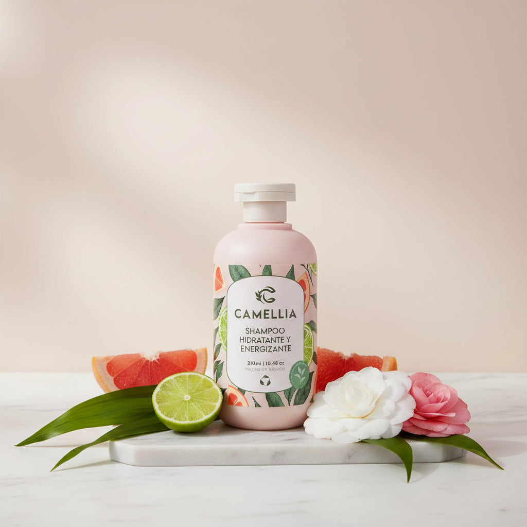 SHAMPOO ENERGIZANTÉ TE VERDE, BERGAMOTA Y GINSENG